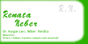 renata neber business card